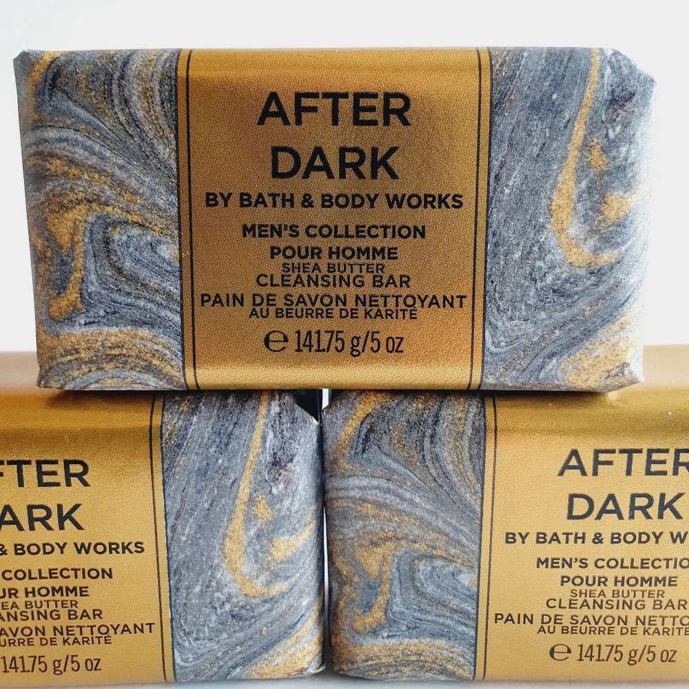 Bath & Body Works After Dark Men's Collection Cleansing Bar 5 oz. Set of 3.